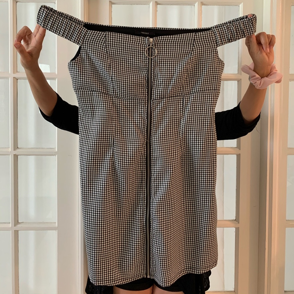 Checker black and white Forever 21 dress